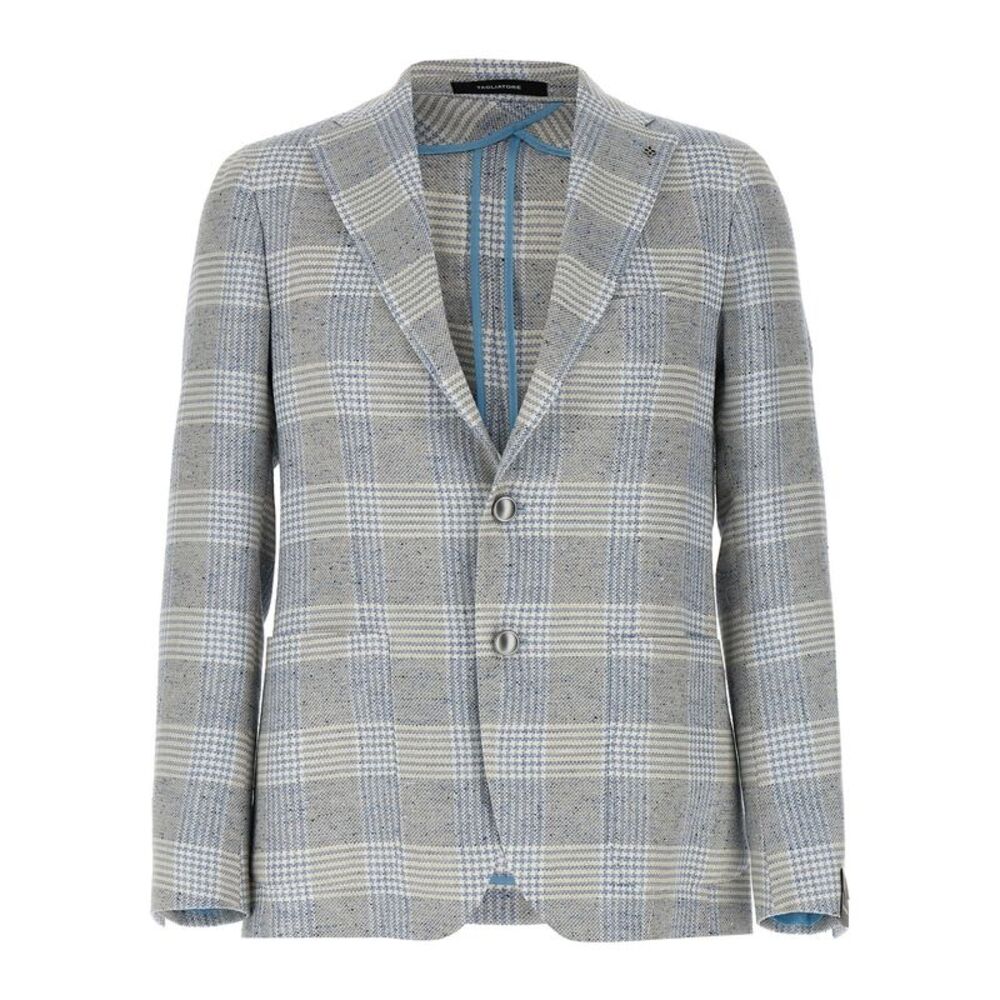 Tagliatore Blue Cotton Men's Blazer